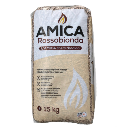 Pellet Amica Rossobionda Austriaco EnPlus A1 - 15Kg
