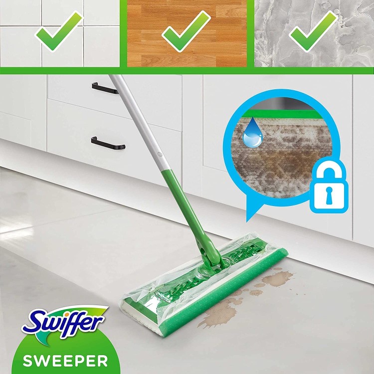 SWIFFER STARTER KIT + 8 PANNI ASCIUTTI + 3 UMIDI