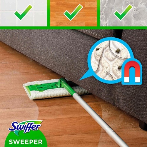SWIFFER STARTER KIT + 8 PANNI ASCIUTTI + 3 UMIDI