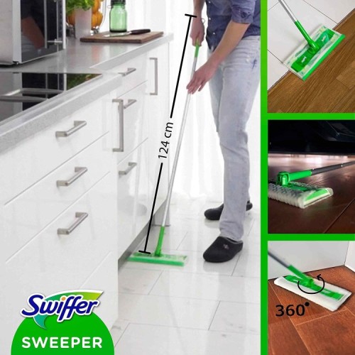 SWIFFER STARTER KIT + 8 PANNI ASCIUTTI + 3 UMIDI
