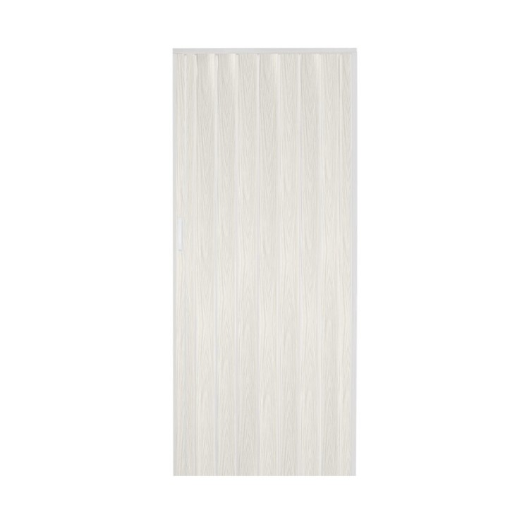 Porta a Soffietto in PVC Bianco con Maniglia Riducibile
