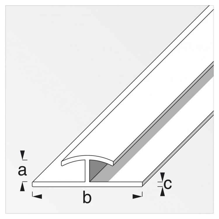 Profilo H per bordi, 2 lati 12170