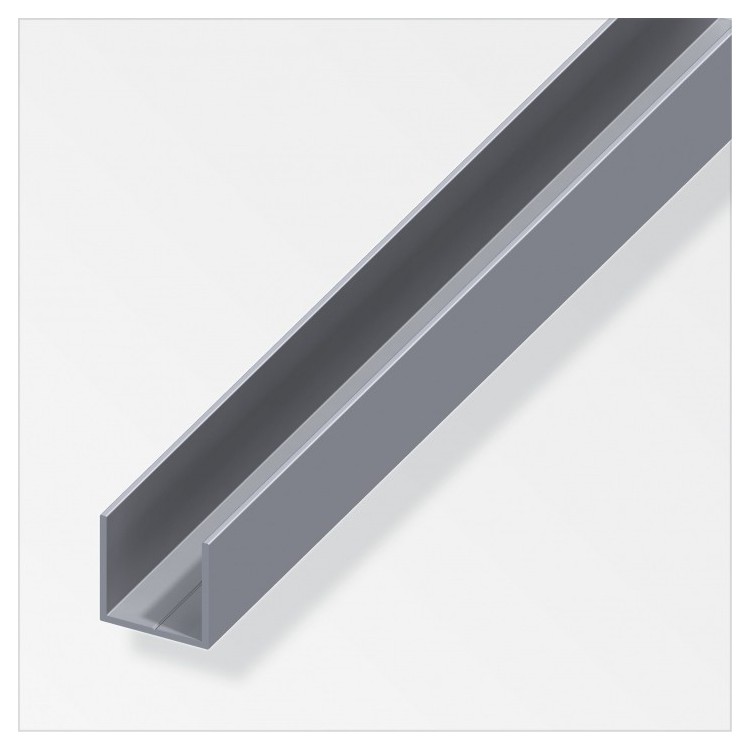 Quadrato a U  Alluminio naturale 25402