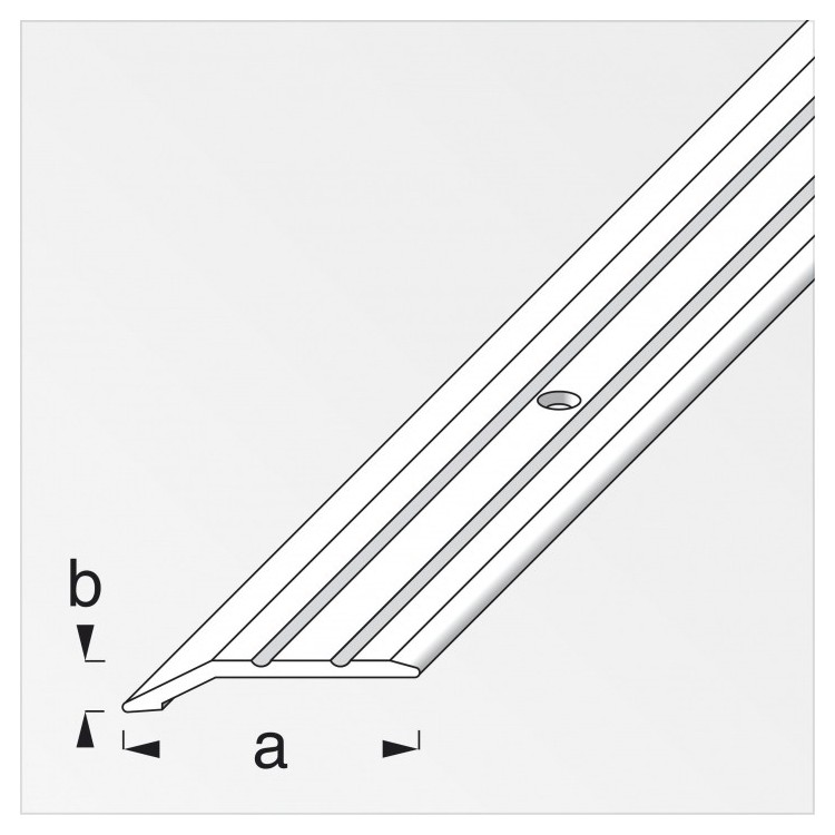 Profilo piatto di chiusura, perforato, con scanalature ornamentali 05441
