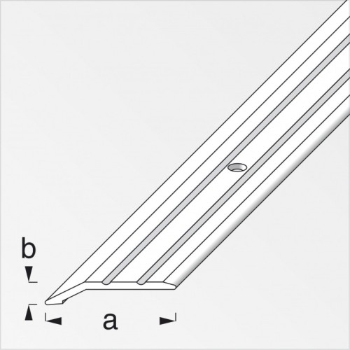 Profilo piatto di chiusura, perforato, con scanalature ornamentali 05441