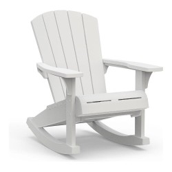 SEDIA A DONDOLO IN RESINA BIANCA