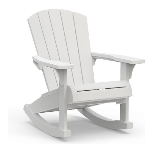 SEDIA A DONDOLO IN RESINA BIANCA