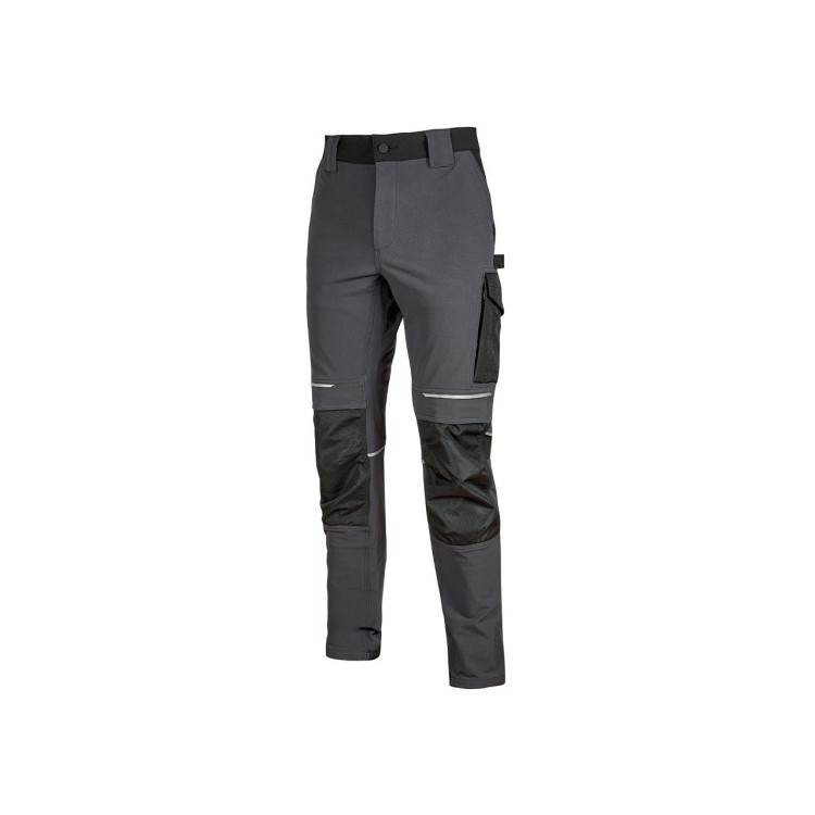 Pantaloni da lavoro U-Power ATOM ASPHALT GREY antinfortunistica - L