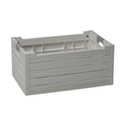 Cassetta pieghevole Florida Box con maniglia bimateriale grigio