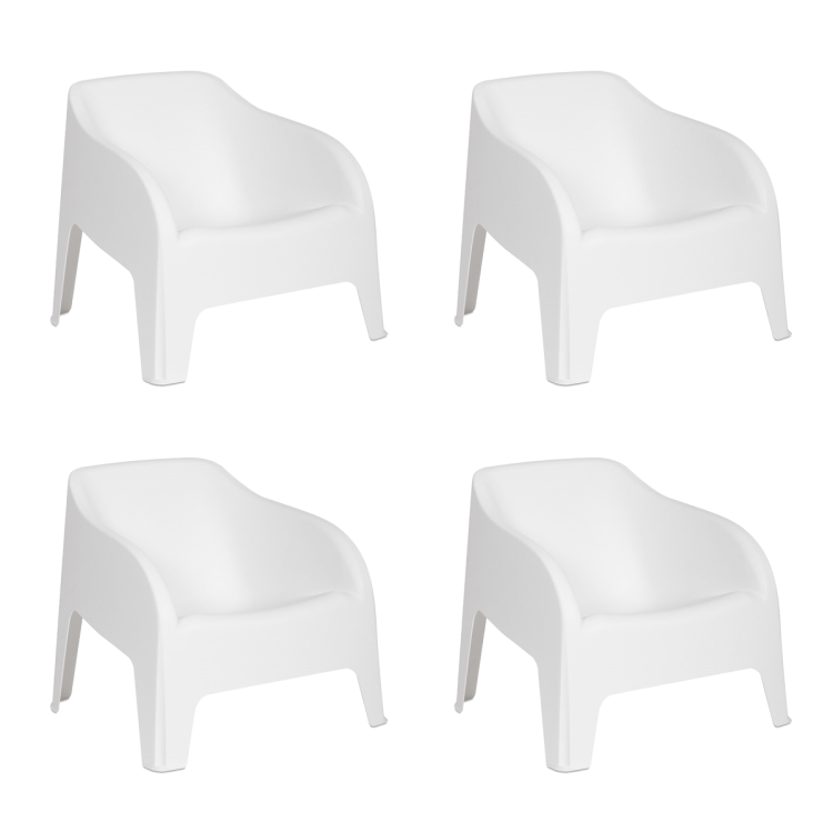 4 poltrone Petra White 79x76,50xH70 cm