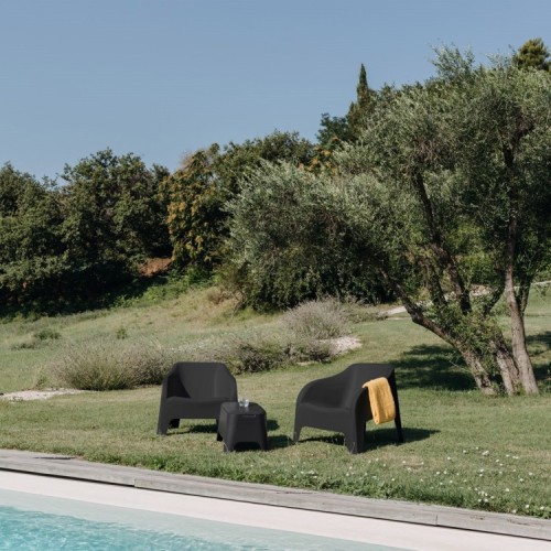 4 Poltrone petra Antracite 79x76,50xH70 cm