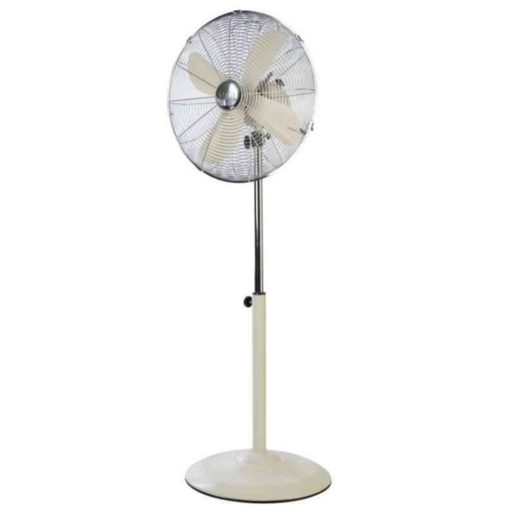 VENTILATORE A PIANTANA IN METALLO COLORE CREMA