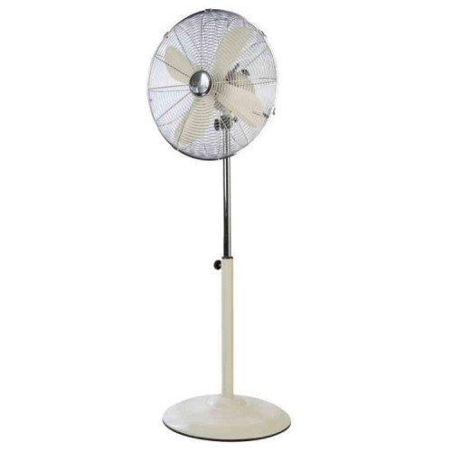 VENTILATORE A PIANTANA IN METALLO COLORE CREMA