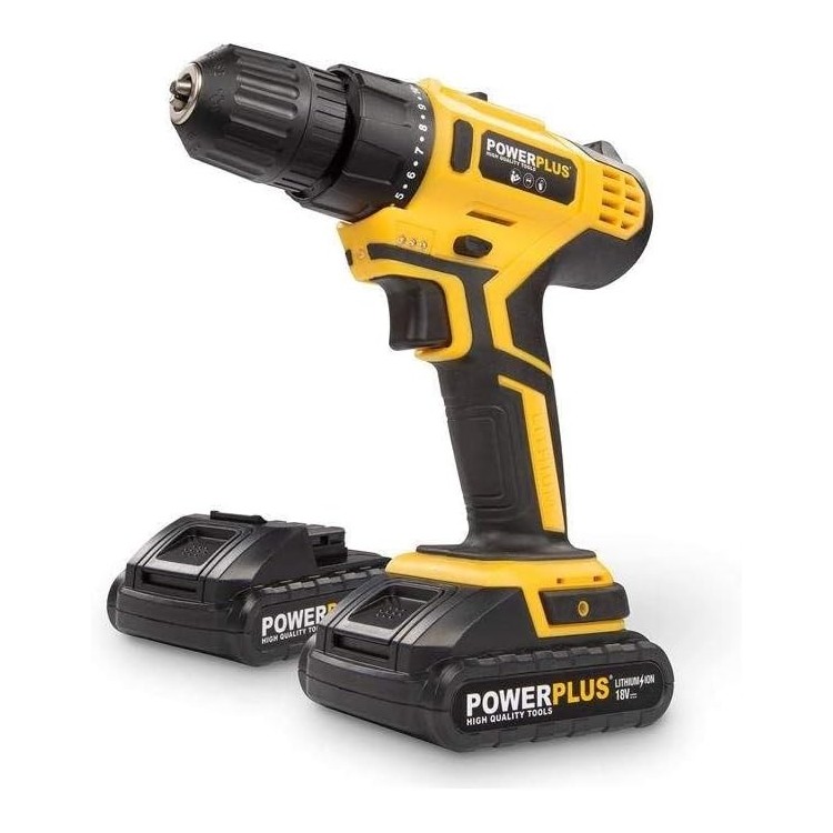 POWER PLUS Trapano Avvitatore Batteria 18 V. 2 Batterie