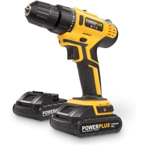 POWER PLUS Trapano Avvitatore Batteria 18 V. 2 Batterie