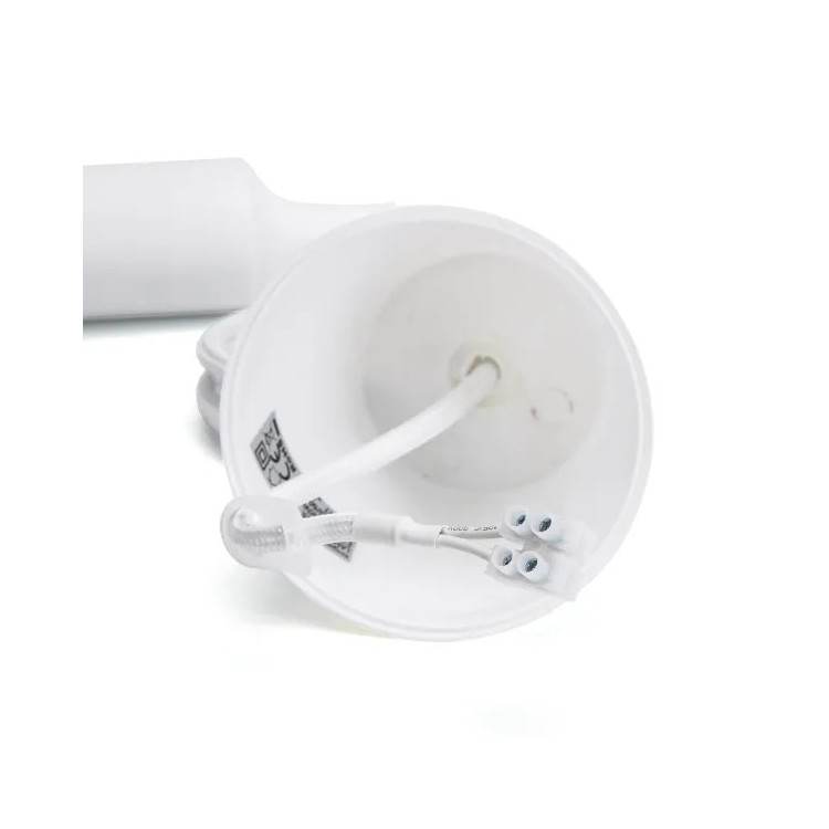 Portalampada E27 in plastica con cavo di sospensione 1m bianco