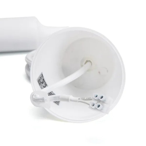 Portalampada E27 in plastica con cavo di sospensione 1m bianco