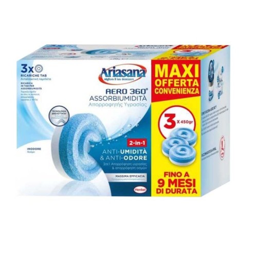 ARIASANA Aero 360° Tripacco Ricarica Tab 3 x 450g