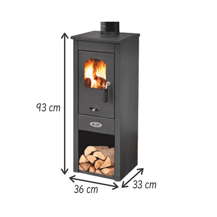 Stufa A Legna 7 kW In Acciaio Blist Lux LM