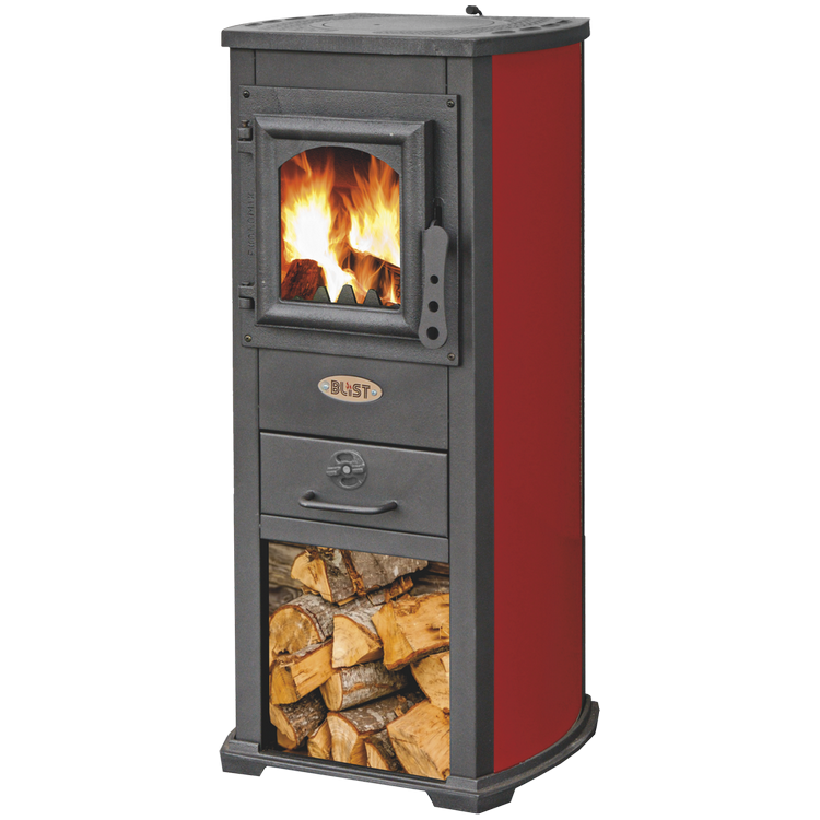 Stufa A Legna EKONOMIK LUX N 6,6 kw - Rossa