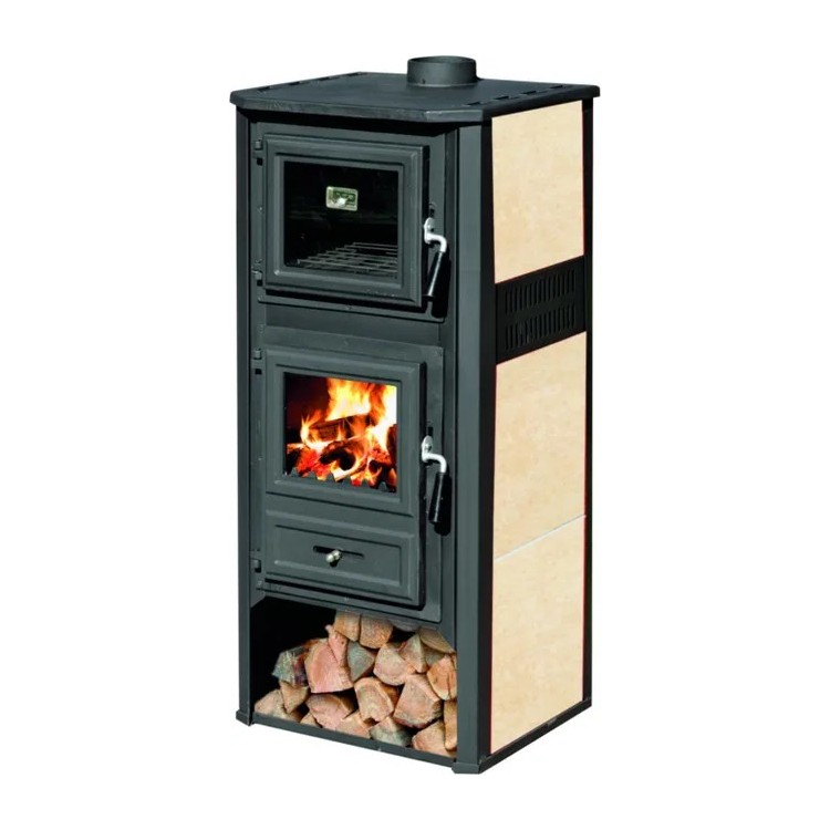 STUFA A LEGNA CON FORNO BLIST AMBASADOR LM BEIGE