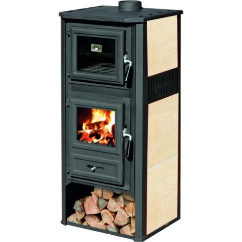 STUFA A LEGNA CON FORNO BLIST AMBASADOR LM BEIGE