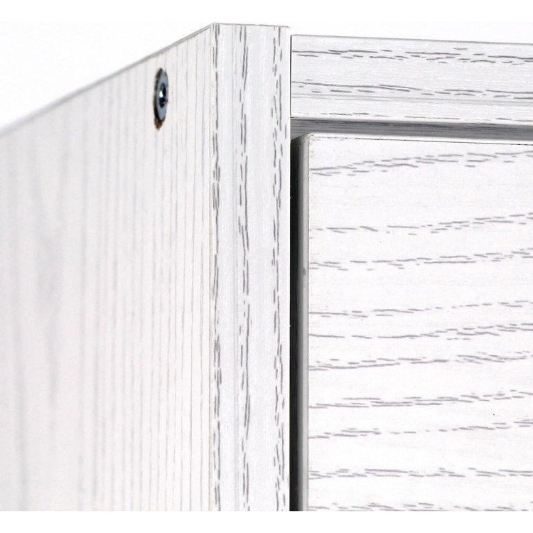 Scarpiera in legno 63x115x24 cm - doppio ripiano a 3 ribalte