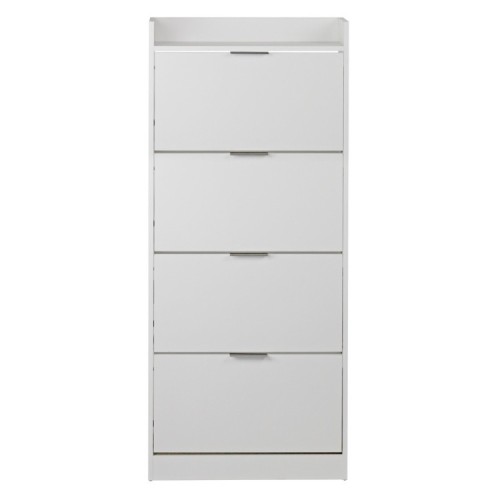 Scarpiera salvaspazio 63x150 cm 4 scomparti color bianco opaco