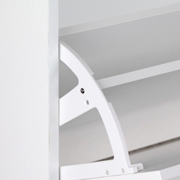 Scarpiera salvaspazio 63x150 cm 4 scomparti color bianco opaco