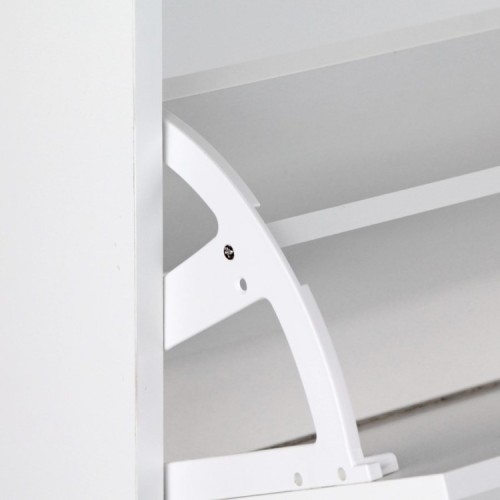 Scarpiera salvaspazio 63x150 cm 4 scomparti color bianco opaco