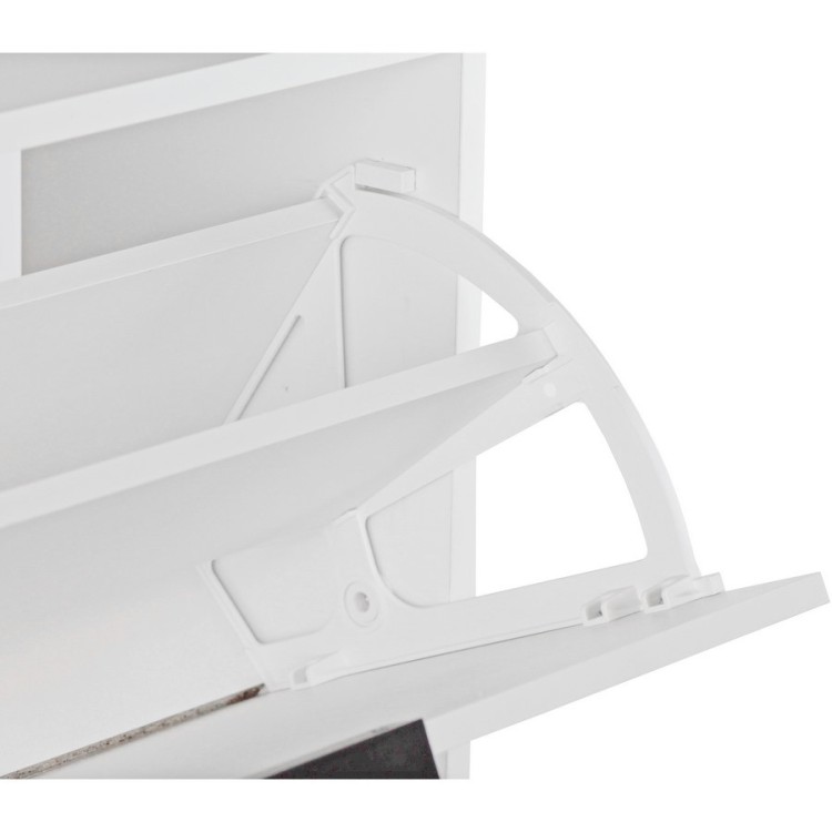 Scarpiera salvaspazio 63x150 cm 4 scomparti color bianco opaco