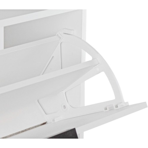 Scarpiera salvaspazio 63x150 cm 4 scomparti color bianco opaco