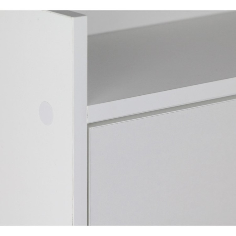 Scarpiera salvaspazio 63x150 cm 4 scomparti color bianco opaco
