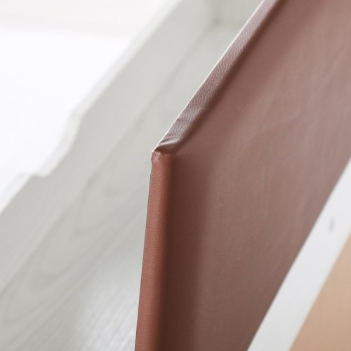 Scarpiera panca ingresso con cuscino 104x49 cm rovere sbiancato