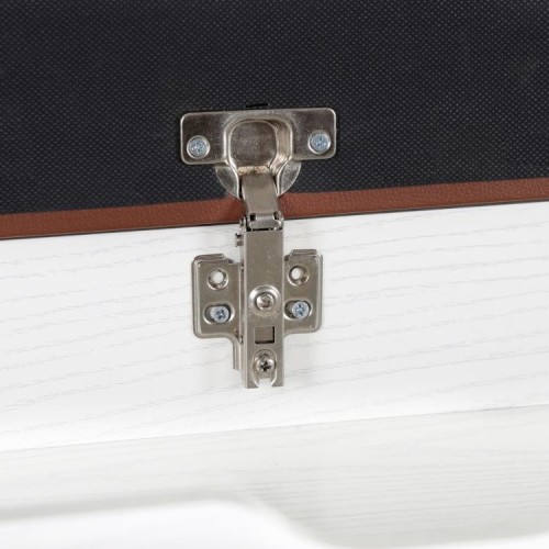 Scarpiera panca ingresso con cuscino 104x49 cm rovere sbiancato