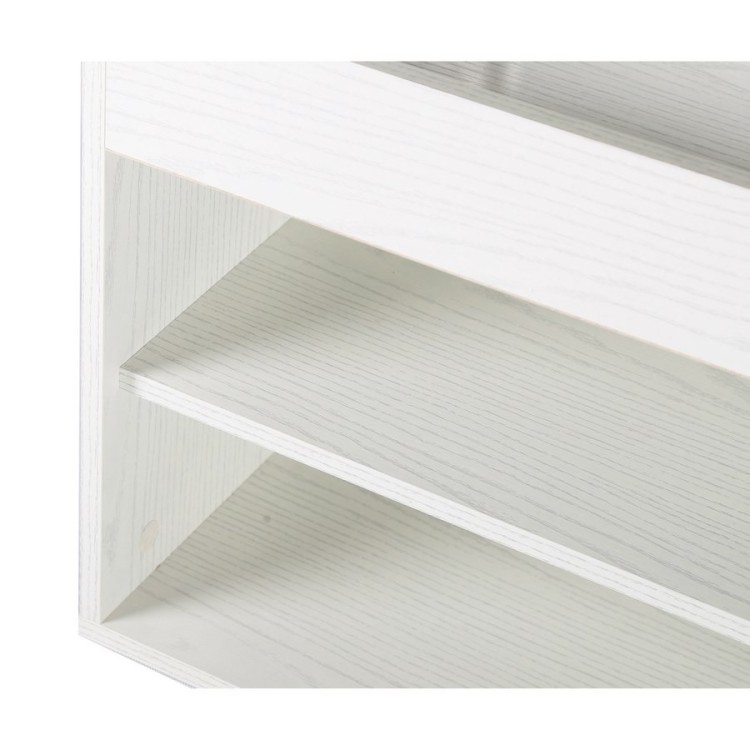 Scarpiera panca ingresso con cuscino 104x49 cm rovere sbiancato