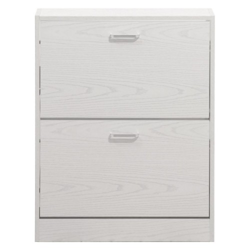 Scarpiera salvaspazio 2 ante 63x80 cm in legno rovere sbiancato