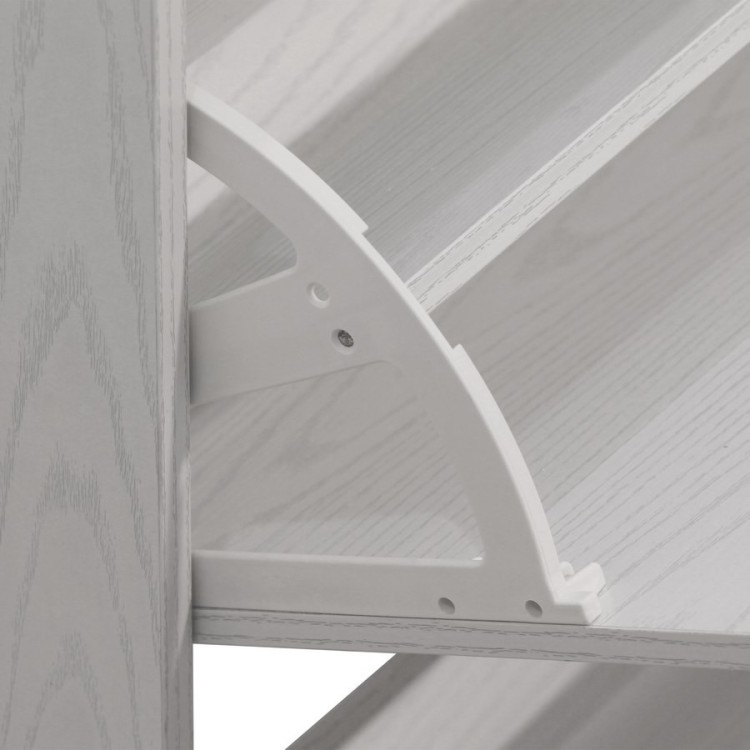 Scarpiera salvaspazio 2 ante 63x80 cm in legno rovere sbiancato