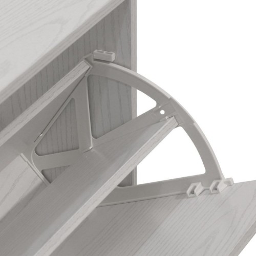 Scarpiera salvaspazio 2 ante 63x80 cm in legno rovere sbiancato