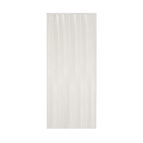 Porta a Soffietto in PVC Bianco con Maniglia Riducibile