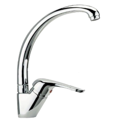 Miscelatore monocomando per lavello con canna girevole