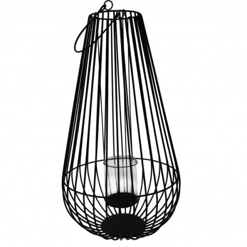 Lanterna LONDON con portacandela in vetro