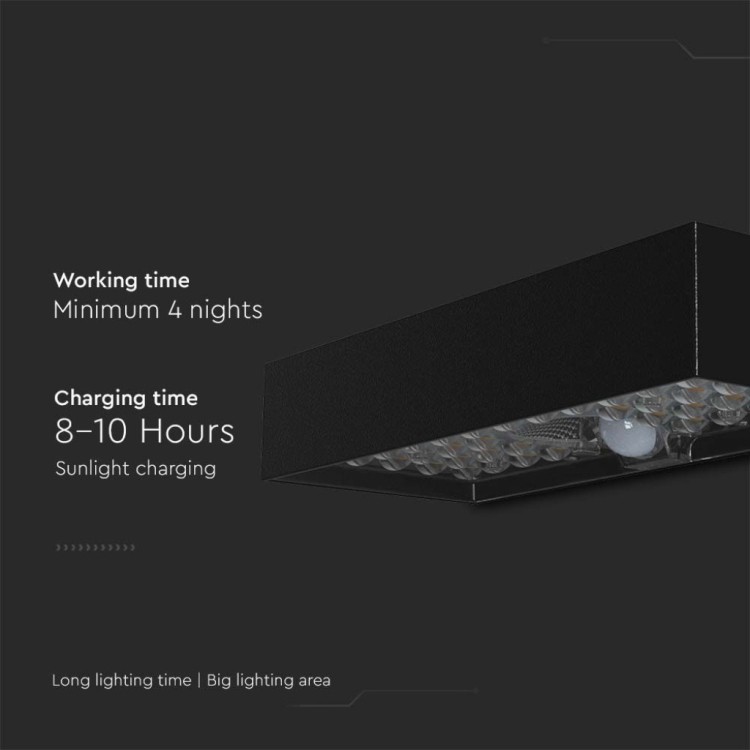 Lampada LED da Muro 6W Con Pannello Solare