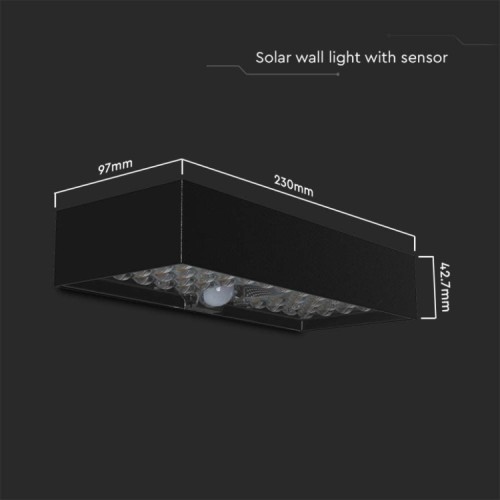 Lampada LED da Muro 6W Con Pannello Solare