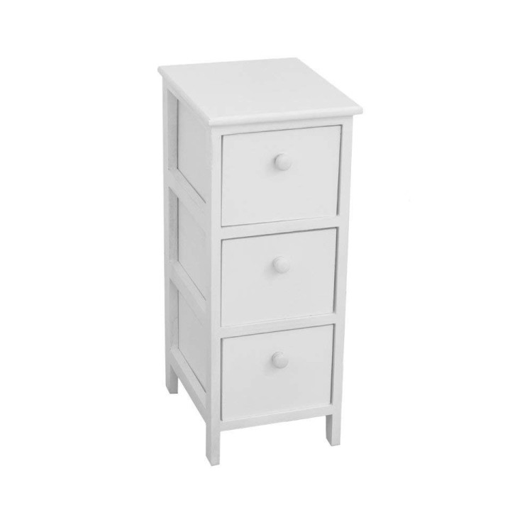 King Home Cassettiera 3 Cassetti Legno, 26X32X63H