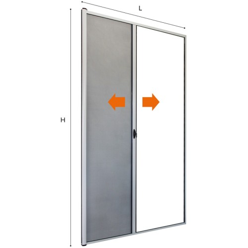 Kit zanzariera porta laterale in alluminio 120x240 cm