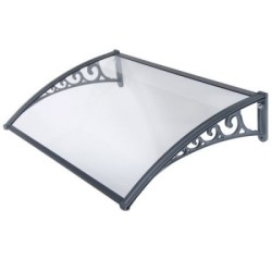 Pensilina Naxos Compatta 150x100 cm Nero Satinato | Tettoia Esterno