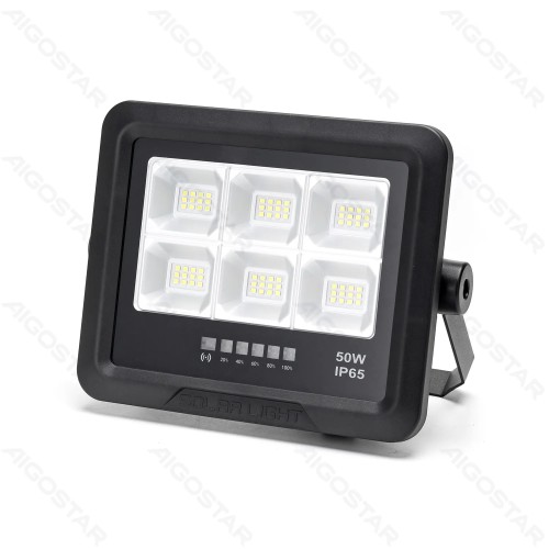 Faro led 50 watt con pannello solare da esterno