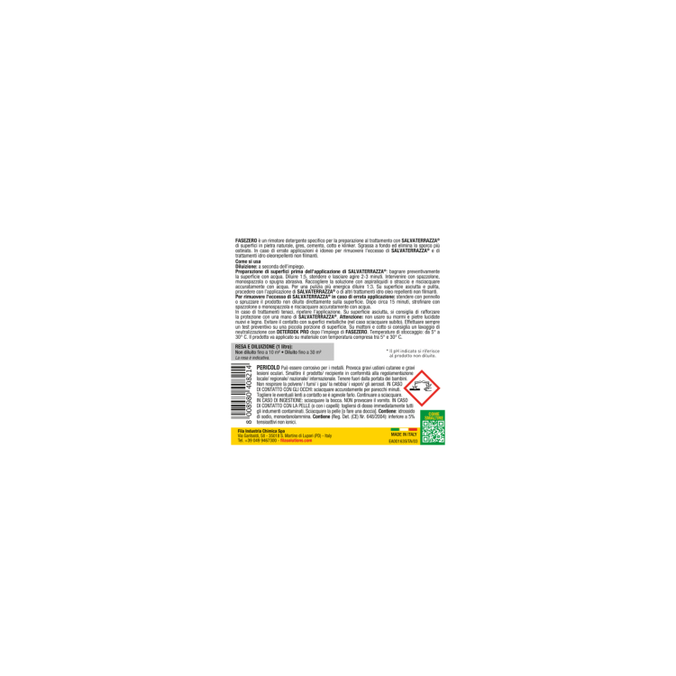 FILA FASE ZERO LT.1 rimotore detergente preparatore concentrato