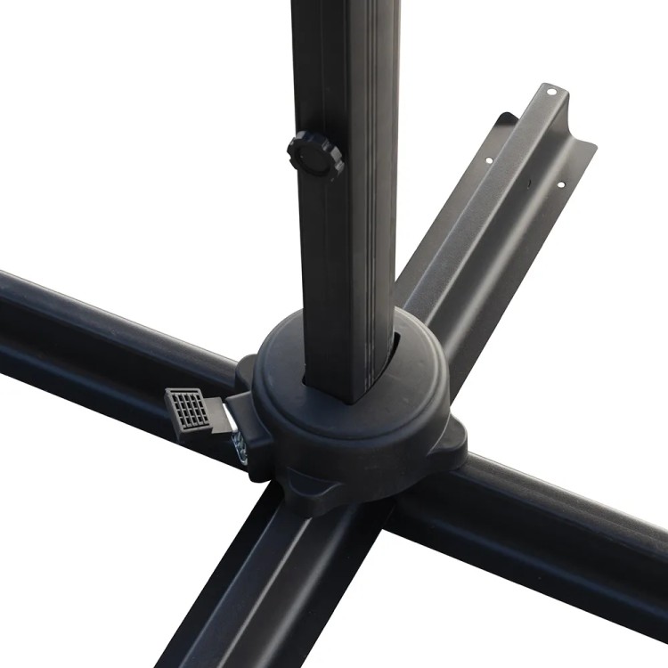 Ombrellone da Giardino Quadrato 3x3 m - Tortora - Lampara Deluxe